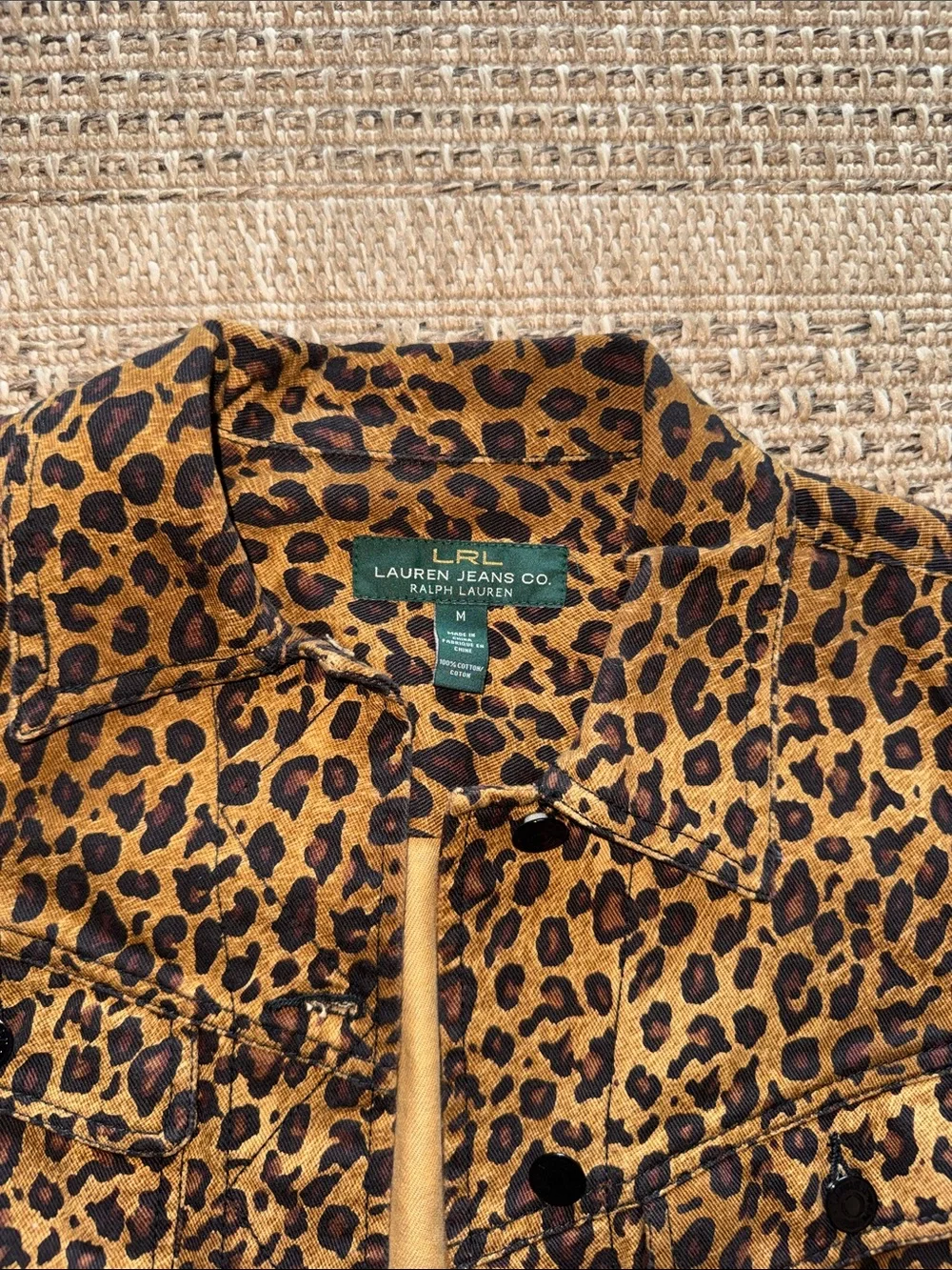 Lauren Jeans Co. Ralph Lauren Leopard Print Jacket - Brown & Black Animal Print - Picture 2 of 6